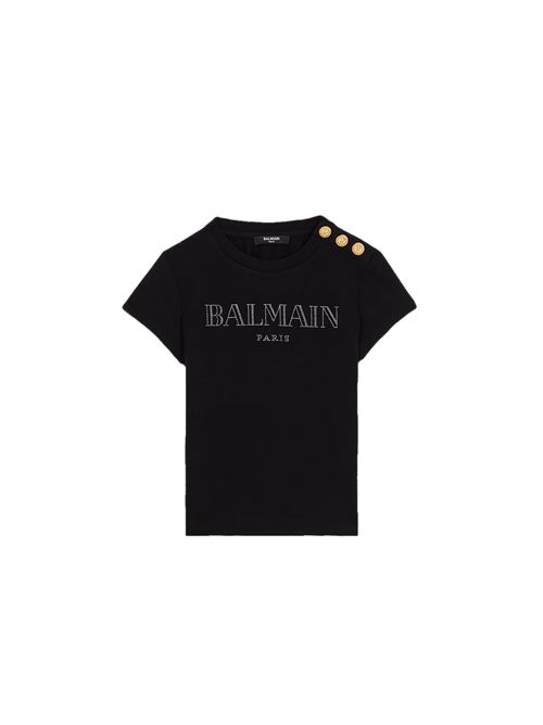 T-shirt, bambina, logata. BALMAIN | BY8A51 Z3277930